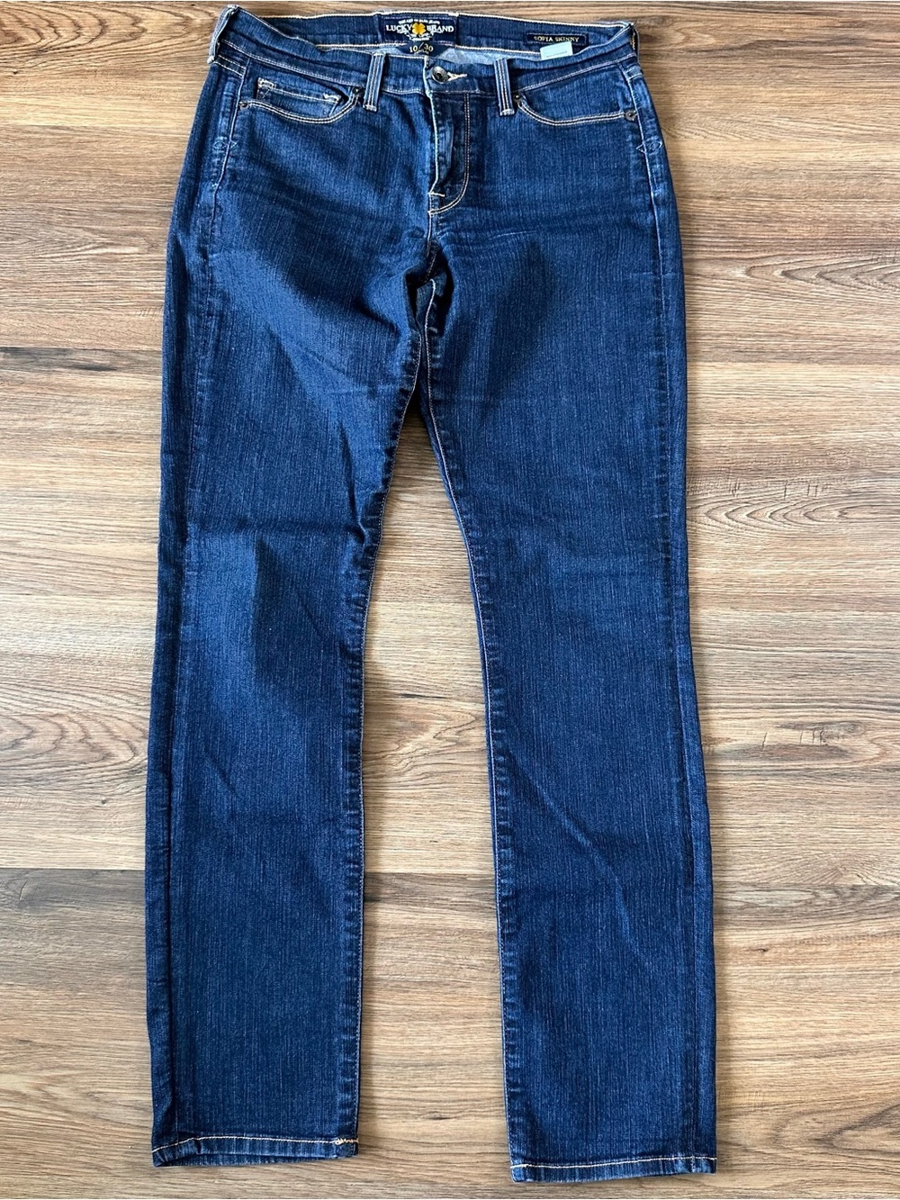 Lucky Brand Jeans Womens 10/30 Blue Sofia Skinny Leg Mid Rise Stretch Denim